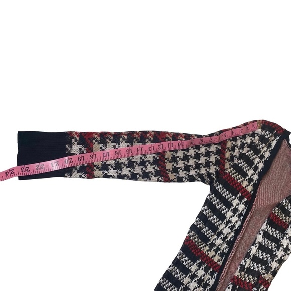 Valerie Stevens Longline Houndstooth Cardigan Size S - Picture 11 of 11